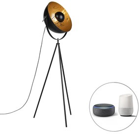 Inteligentna lampa podłogowa na trójnogu czarna w tym Wi-Fi A60 - Magna 40 EglipDesignerski Oswietlenie wewnetrzne