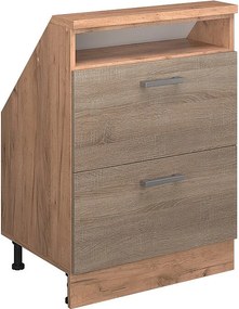 Szafka kuchenna na dach skośny sonoma 60x46x81.6 r-line