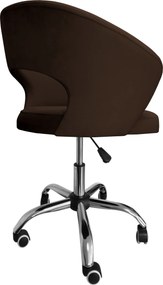 Fotel obrotowy AURA tkanina Welur krzesło biurowe : Kolor Stelaża - Chrom, Kolor tkaniny - VELVET - MG05, Typ siedziska - Siedzisko obrotowe 360°, Typ tkaniny - Velvet