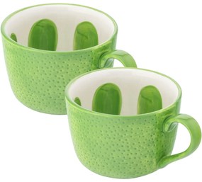 Altom Zestaw ceramicznych kubków jumbo Tropicanalimonka 470 ml, 2 szt.