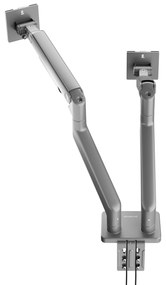 Metalowy uchwyt na dwa monitory JAKE, szary