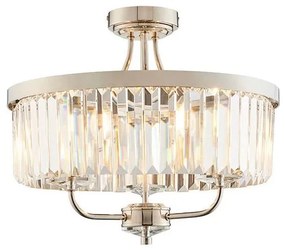 Endon 90264 - Przysufitowy żyrandol CHESTERFIELD 3xE14/6W/230V Ø 45 cm błyszczący chrom