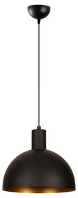 Lampa wisząca w czarno-złotym kolorze z metalowym kloszem ø 30 cm Sivani – Opviq lights