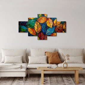 Obraz - Mozaika z liści (125x70 cm)