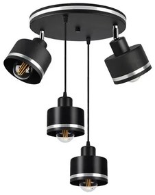Lampa wisząca dwa reflektory i dwa klosze na zawiesiu - V131-Torini