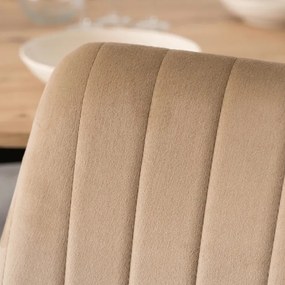 Zestaw Stół Okrągły Rozkładany HARRY 102-142 cm Dąb Artisan/Czarny i 4 Krzesła Tapicerowane BARI Beż Nowoczesne