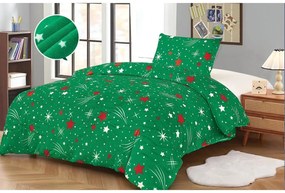 PrzytulneMieszkanie.pl PrzytulneMieszkanie.pl Pościel z mikropluszu NIGHT SKY zielona Rozmiar pościeli: 70 x 90 cm | 140 x 200 cm