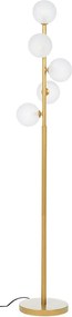 Lampa stojąca w kolorze złota ze szklanym kloszem (wysokość 156,5 cm) Balls – Bizzotto