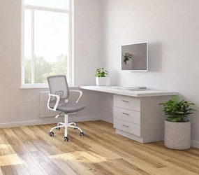 Obrotowy popielaty fotel młodzieżowy N9-C86