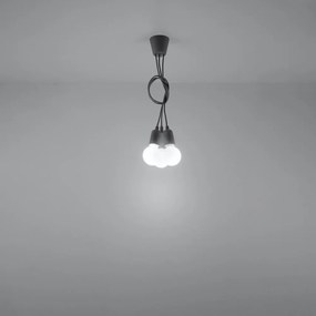 Szara lampa wisząca ø 15 cm Rene – Nice Lamps