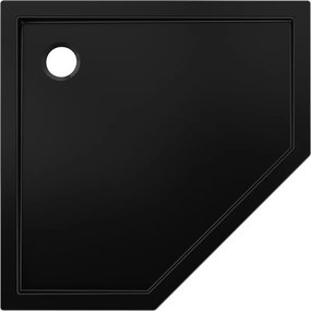 Mexen Flow brodzik pięciokątny slim 100 x 100 cm, czarny mat - 46P701010
