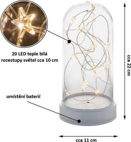 Świecąca dekoracja - Kopuła - 20 diod LED, ciepła b.