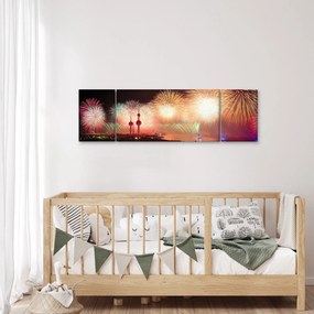 Obraz fajerwerków (170x50 cm)
