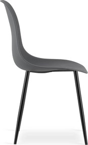 Krzesło OSAKA ciemnoszare z czarnymi nogami