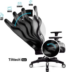 Fotel dla graczy Diablo X-Horn 2.0 King Size czarno-biały