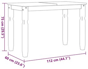 Klasyczny drewniany stół szary + miodowy brąz Cortina 7W 30x12x4