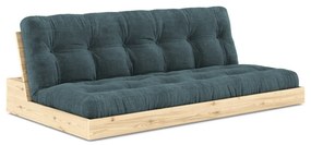 Niebieska sztruksowa rozkładana sofa 196 cm Base – Karup Design