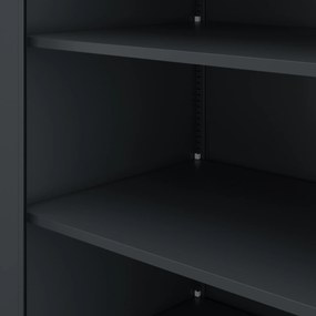 Szafa biurowa metalowa szeroka i głęboka antracytowa, 1150x1850x600 mm: JAN II D600