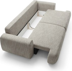 Masseno Sofa ZEST z funkcją spania i pojemnikiem na pościel, Rozkładana sofa - Szary, SILENCIO 19