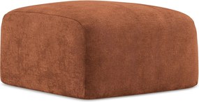 Pufa - z tkaniny szenilowej - terakota - LEILA