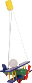 Kolorowa lampa wisząca do pokoju dziecięcego samolot A1-P84