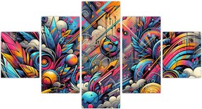 Obraz - Kolorowe graffiti (125x70 cm)