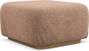 Pufa - z tkaniny bouclé - brudny róż - AILANI