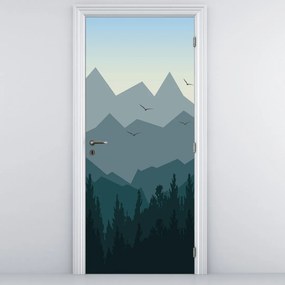 Fototapeta na drzwi - Góry w ujęciu graficznym (95x205cm)
