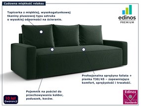 Zielone tapicerowana sofa rozkładana C9-T94