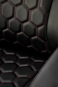 Czarny fotel do biura z ekoskóry Thomas Halmar