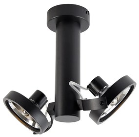 Nowoczesny reflektor czarny regulowany 2-punktowy - Goes
