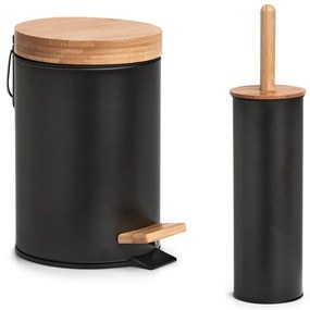 Szczotka WC z metalu i bambusa, Ø 10 cm