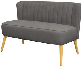 HOMCOM Sofa retro 2osobowa Wymiary 117 dł x 565 szer x 77 wys cm Kolor ciemnoszary | Aosom PL