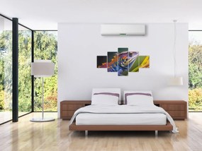 Obraz - Kolorowy legwan (125x70 cm)