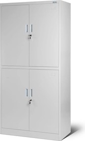 Szafa biurowa czterodrzwiowa Magda 90x40x185 cm szara