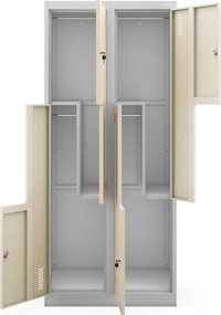 Szafa ubraniowa typu L szara / dąb sonoma: Eco Design JULIA, 800 x 1850 x 450 mm
