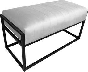 Ławka KAYA tkanina Welur loft ławka metal : Kolor Stelaża - Czarny , Kolor tkaniny - VELVET - MG39, Typ tkaniny - Velvet