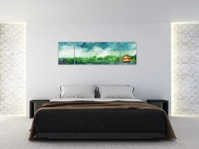 Obraz - Wymarzony krajobraz (170x50 cm)