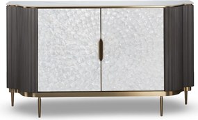 Dwudrzwiowa komoda glamour Stilig ST906B w kolorze grafitowym