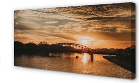 Obraz na płótnie Krakowski Most o Zmierzchu