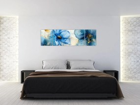 Obraz - Kwiatowy, malowany tuszem (170x50 cm)