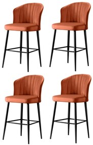 Zestaw krzeseł barowych Rubi Tile Red, 4 szt., 4 szt.