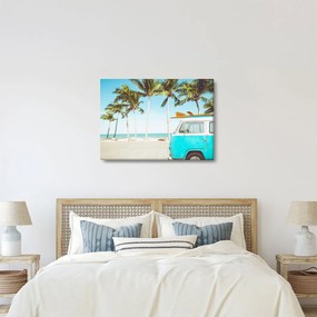 Obraz - Vintage van na plaży (70x50 cm)