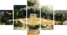 Obraz - Świątynia Zeusa, Ateny, Grecja (125x70 cm)