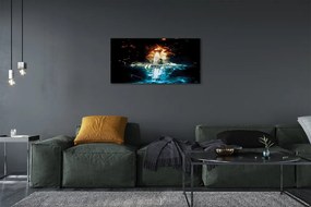 Zdjęcie na płótnie Miecz w Kolorowych Dymach