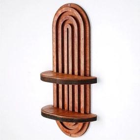 Półka ścienna – 40 x 20 x 9 cm – Łososiowa – Sklejka