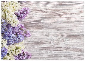 Obraz bzu na drewnie (70x50 cm)