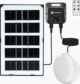Aigostar - Solarna lampa sufitowa LED z czujnikiem, 3,7V 3000 mAh, IP65 + pilot