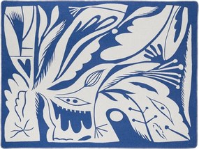 Niebieski koc 165x200 cm Lino – noo.ma