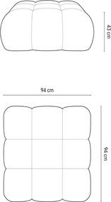 Puf Tropea Terakota Welur 94/94/43 Milo Casa